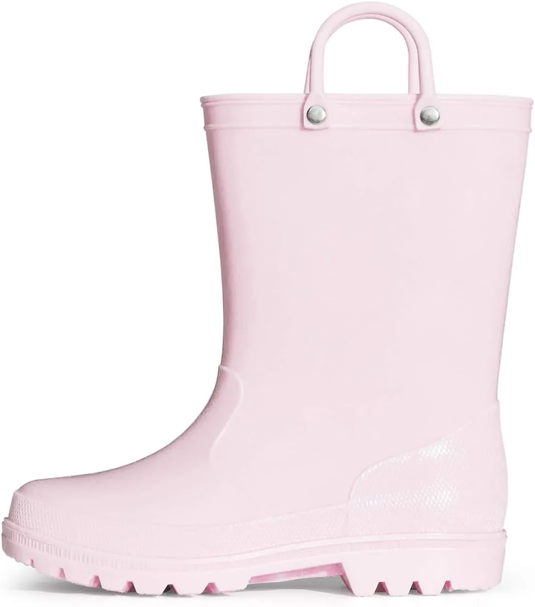 K KomForme Kids Girls & Boys Rain Boots with Easy-on Handles Waterproof Outdoors