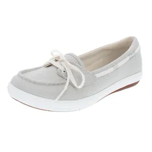 Keds Womens Glimmer Canvas Slip On Boat Shoes