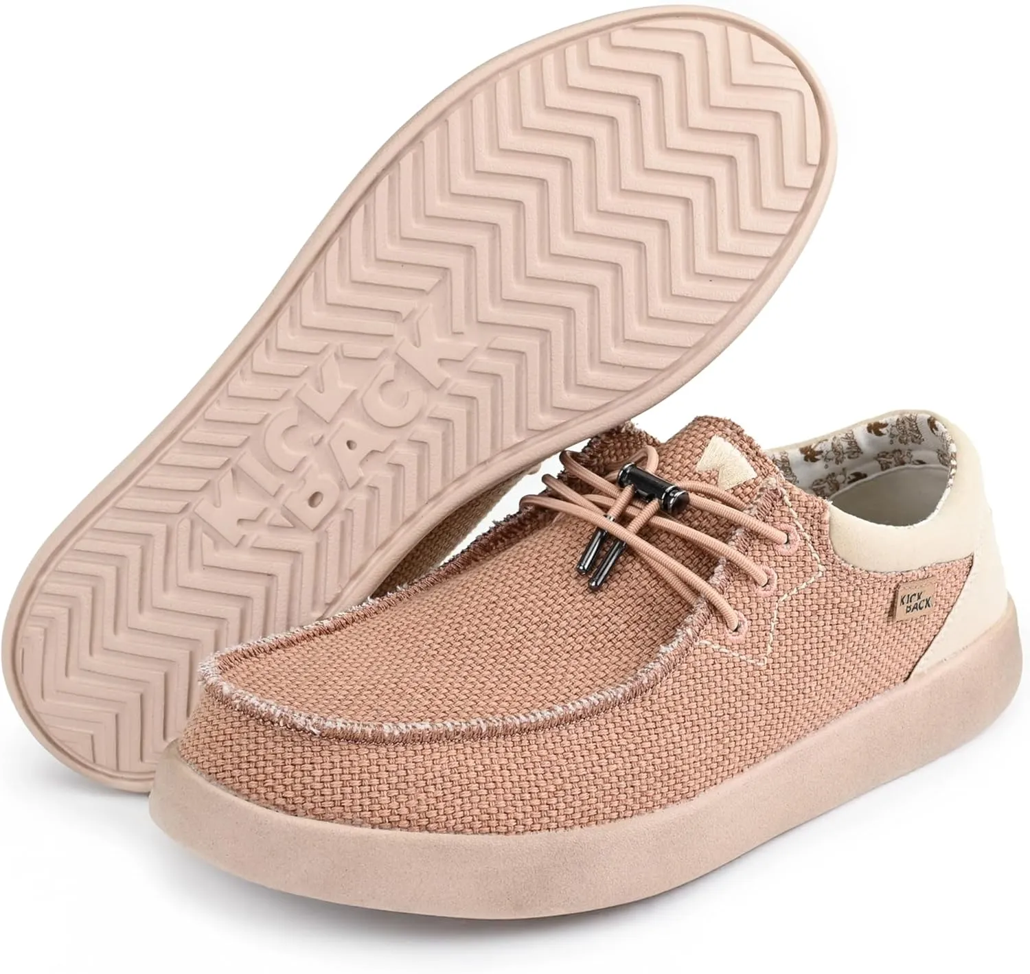 Kickback Haven Shoes - Men's Moccasins - Lightweight Lace Up Mens Smart Casual Shoes - All Day Comfort Mens Canvas Shoes - Men's Slip On Shoes