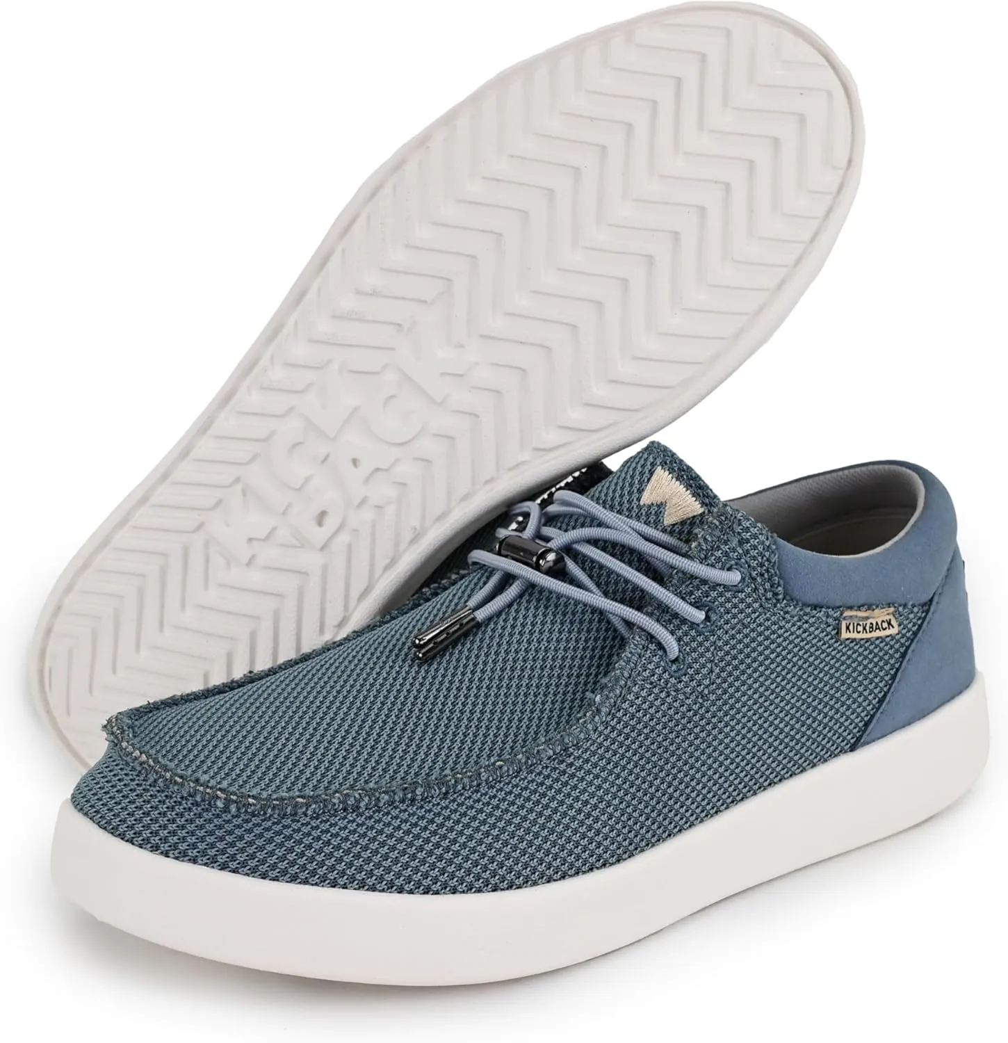 Kickback Haven Shoes - Men's Moccasins - Lightweight Lace Up Mens Smart Casual Shoes - All Day Comfort Mens Canvas Shoes - Men's Slip On Shoes