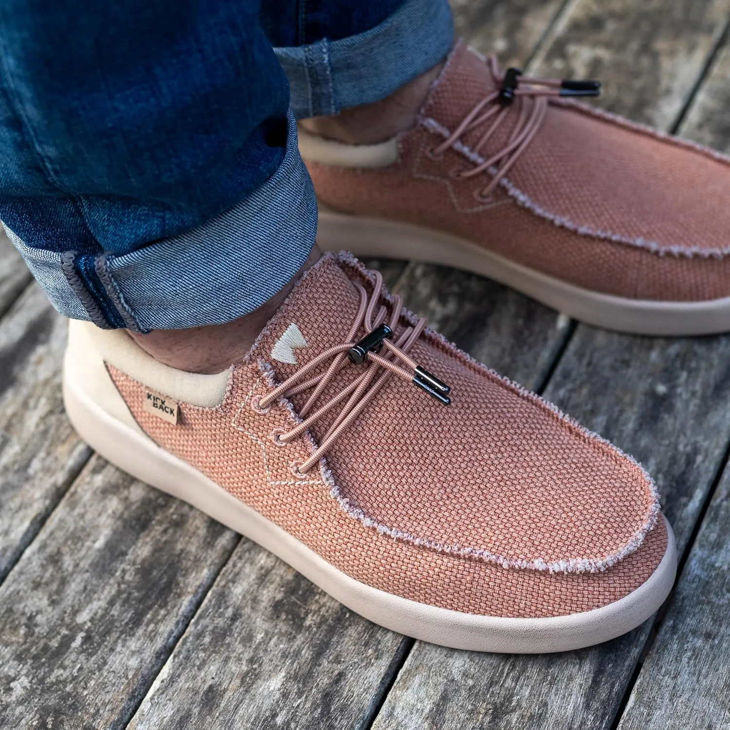 Kickback Haven Shoes - Men's Moccasins - Lightweight Lace Up Mens Smart Casual Shoes - All Day Comfort Mens Canvas Shoes - Men's Slip On Shoes