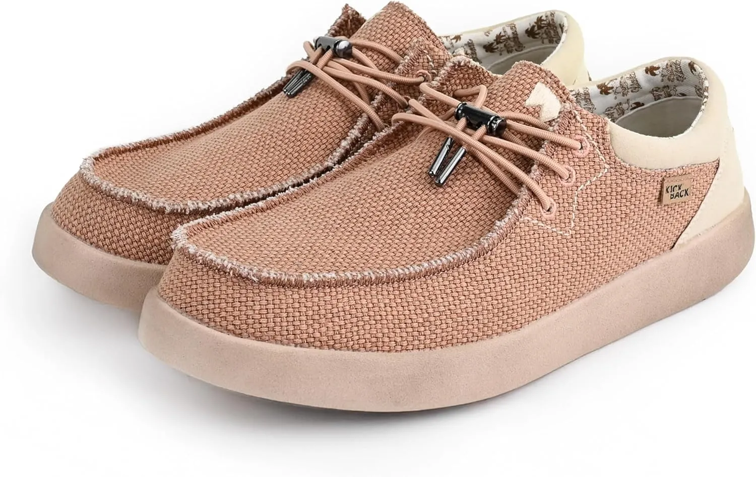 Kickback Haven Shoes - Men's Moccasins - Lightweight Lace Up Mens Smart Casual Shoes - All Day Comfort Mens Canvas Shoes - Men's Slip On Shoes
