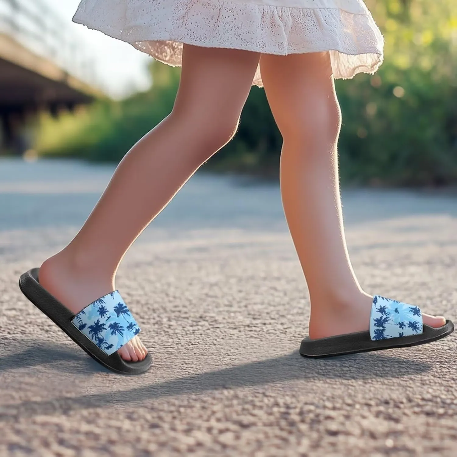 Kids Slides Sandals Non-slip Beach Slides for Girls Boys Waterproof