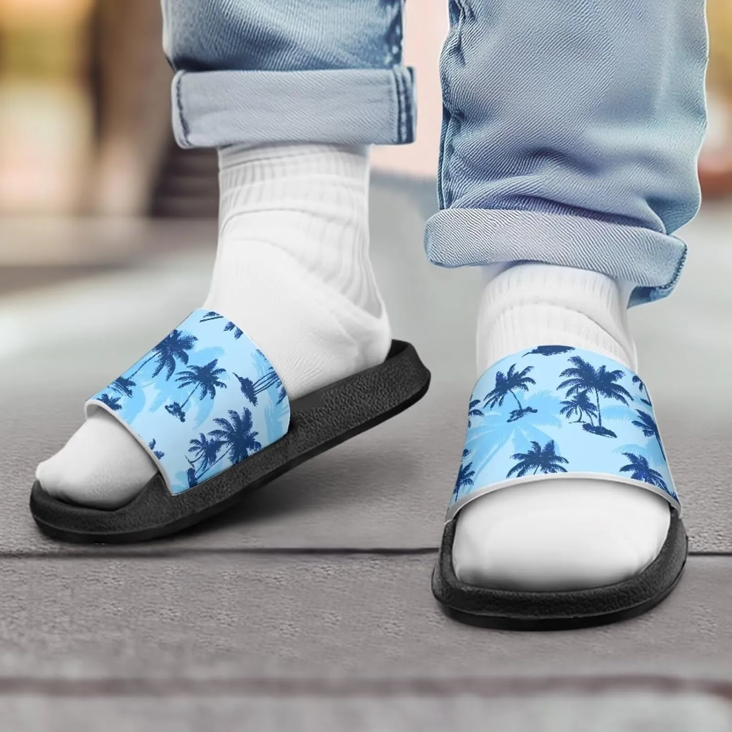 Kids Slides Sandals Non-slip Beach Slides for Girls Boys Waterproof