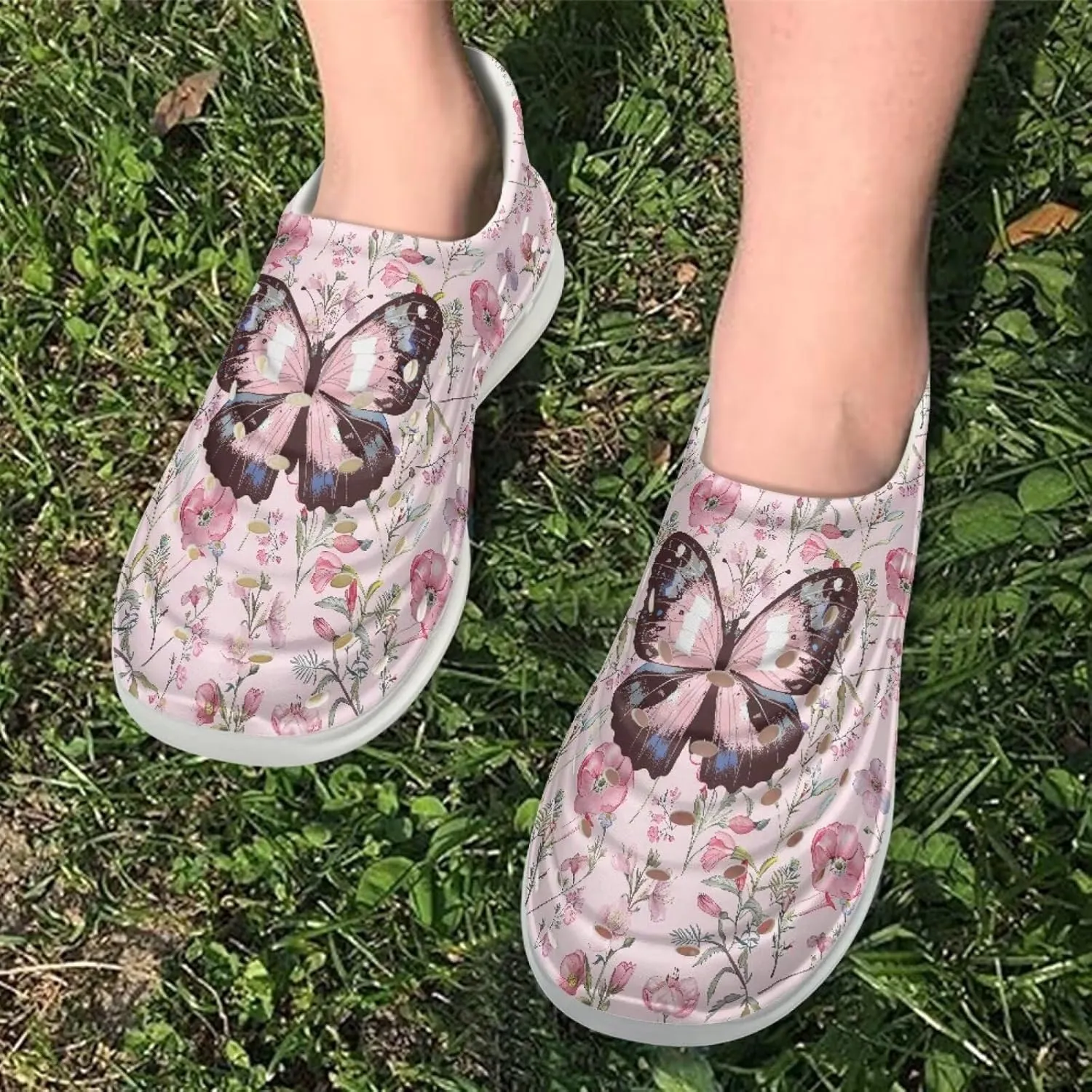 Kids Water Shoes, Beauty Slip-On Shoes, Garden Clogs for Girls,Lightweight Non-Slip Quick Dry Beach Sandals