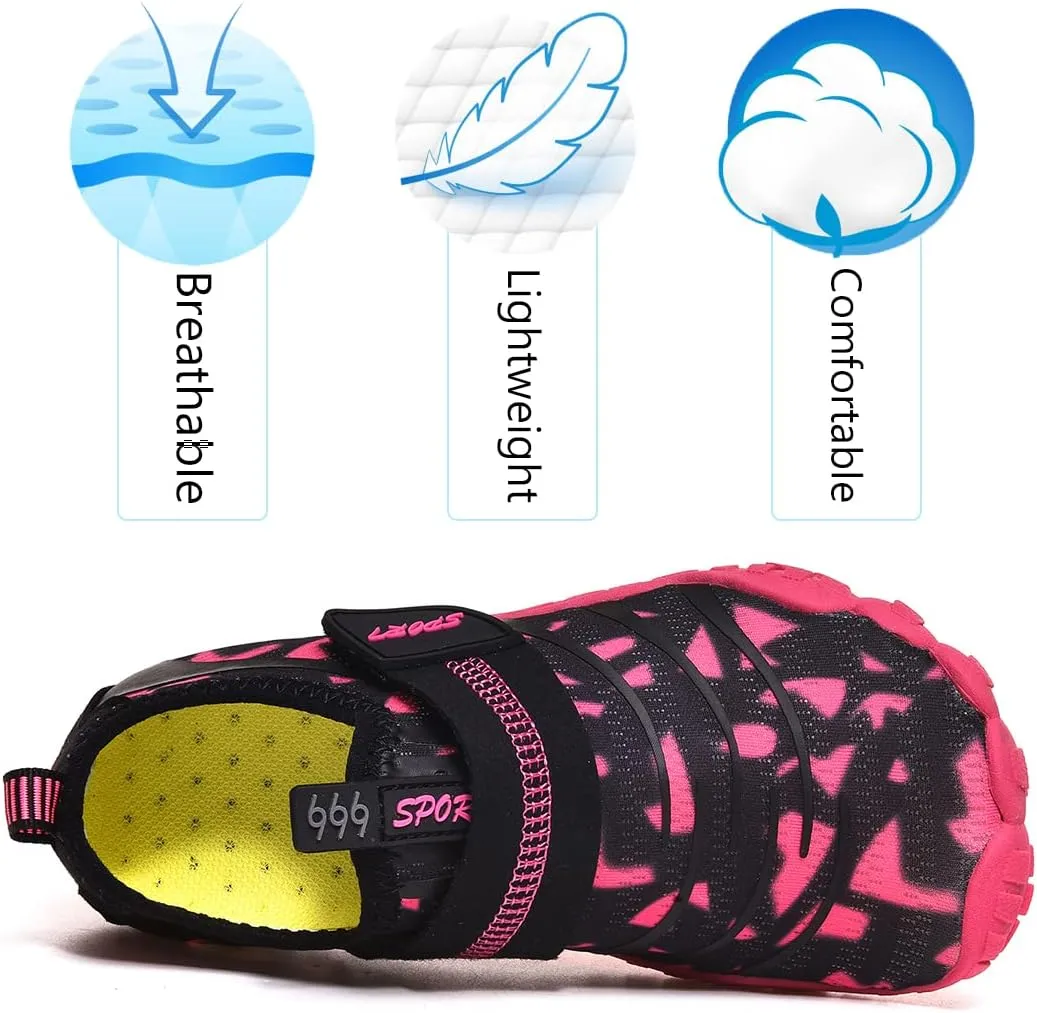 Kids Water Shoes Quick Dry Barefoot Aqua Sport Shoes Boys Girls Lightweight Sneakers Beach Swim Pool Shoes