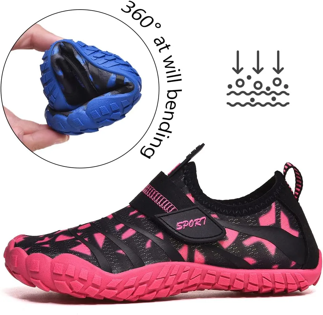 Kids Water Shoes Quick Dry Barefoot Aqua Sport Shoes Boys Girls Lightweight Sneakers Beach Swim Pool Shoes