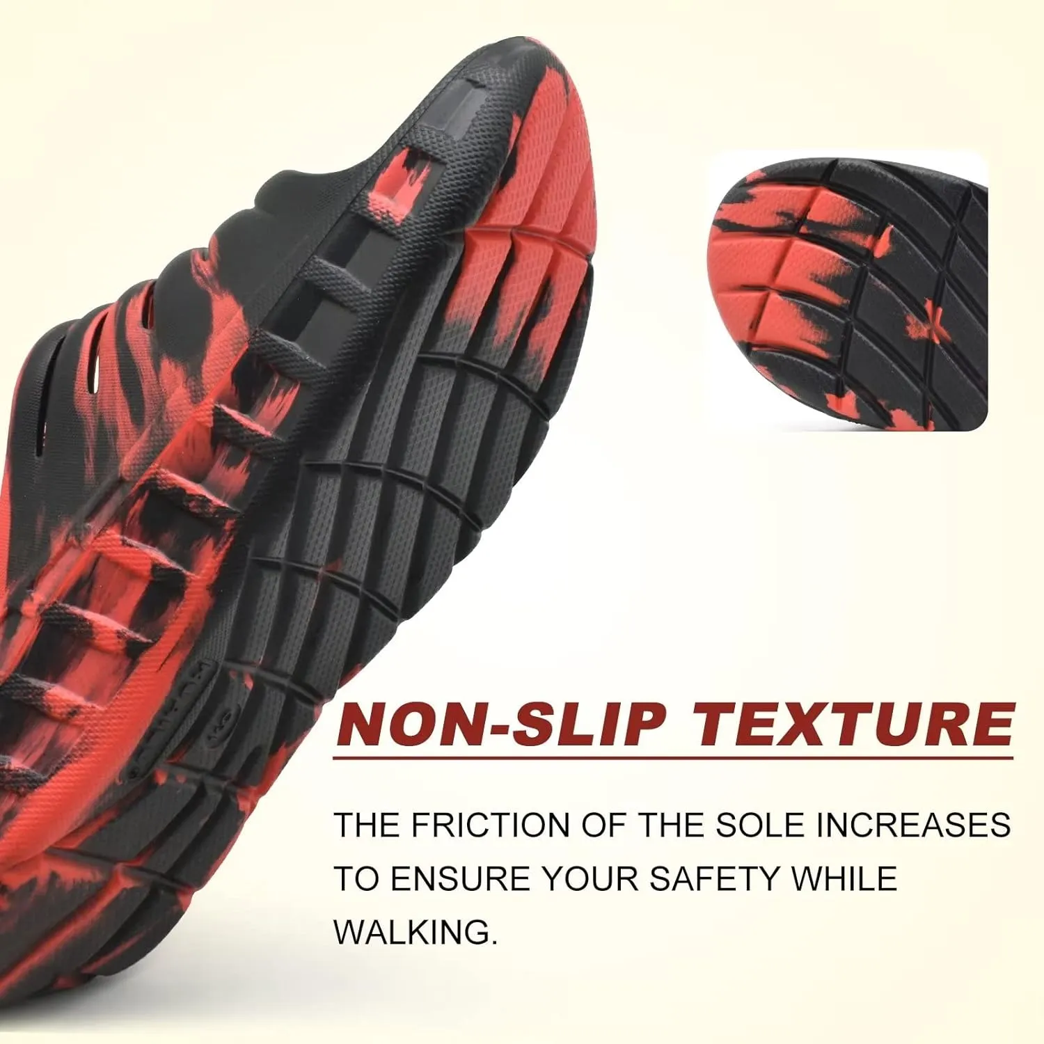 KuaiLu Mens Recovery Sandals Orthotic Thick Cushion Open Toe Sport Slides, Reduces Stress on Feet With Comfortable Plantar Fasciitis, Joints & Back Post-Exercise