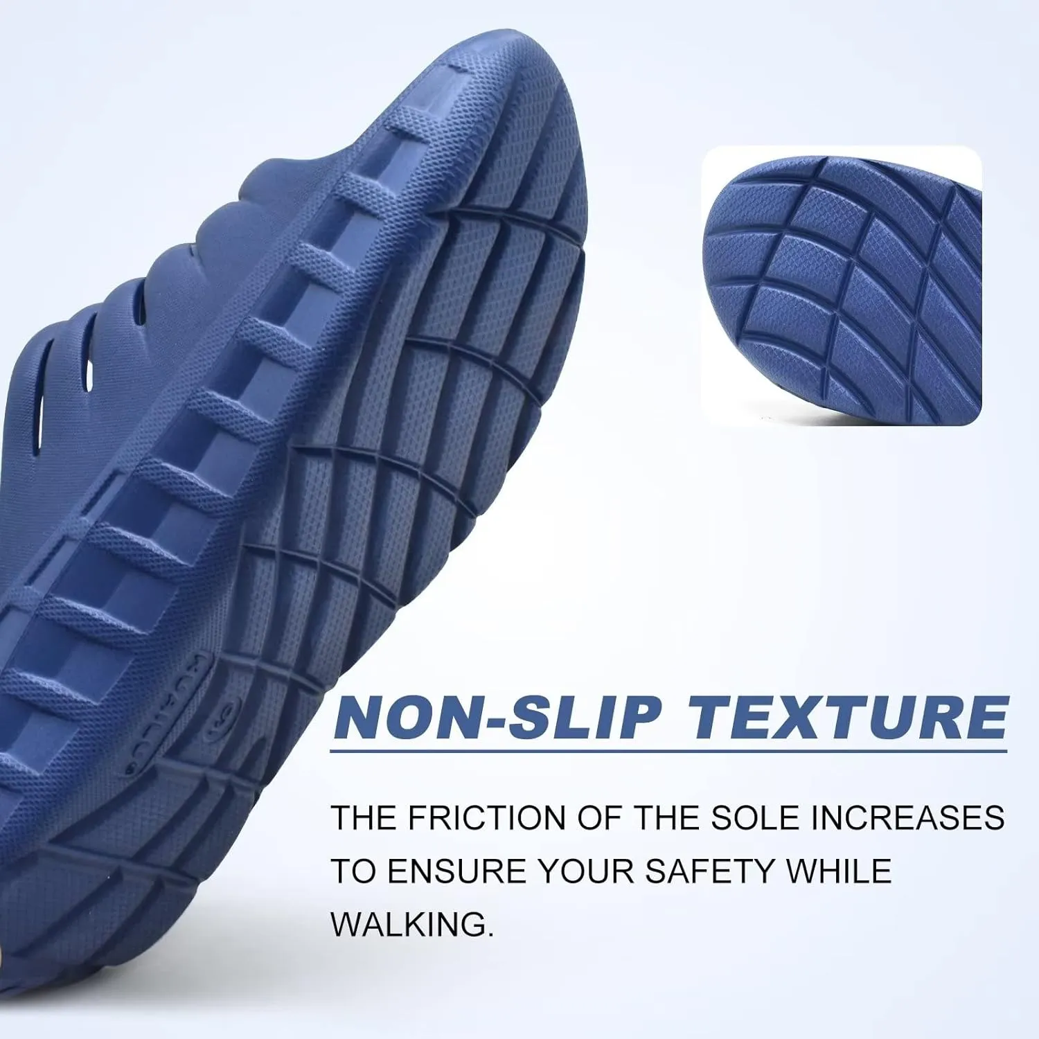 KuaiLu Mens Recovery Sandals Orthotic Thick Cushion Open Toe Sport Slides, Reduces Stress on Feet With Comfortable Plantar Fasciitis, Joints & Back Post-Exercise