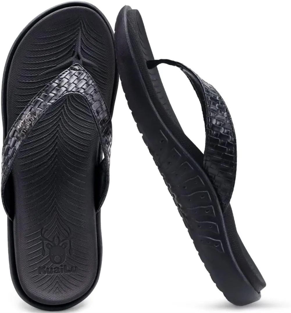 KuaiLu Womens Flip Flops Ladies Yoga Mat Comfortable Walking Thong Sandals With Plantar Fasciitis Arch Support Slip On Indoor Outdoor For Summer