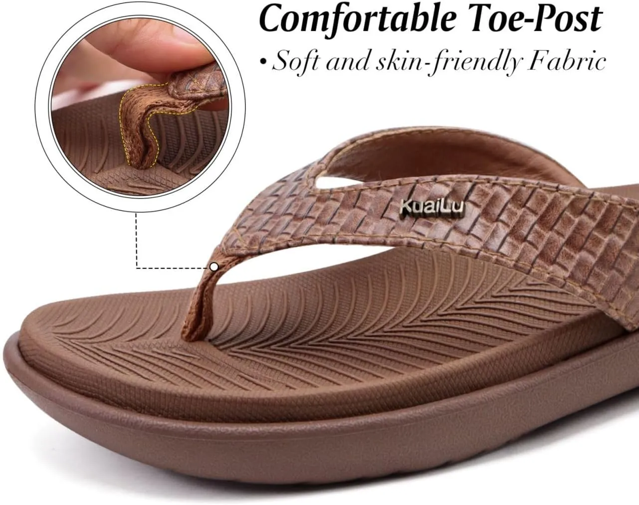 KuaiLu Womens Flip Flops Ladies Yoga Mat Comfortable Walking Thong Sandals With Plantar Fasciitis Arch Support Slip On Indoor Outdoor For Summer