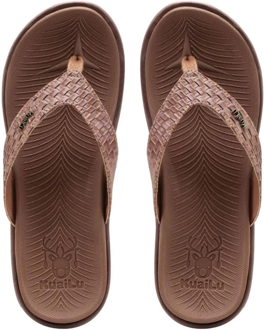 KuaiLu Womens Flip Flops Ladies Yoga Mat Comfortable Walking Thong Sandals With Plantar Fasciitis Arch Support Slip On Indoor Outdoor For Summer