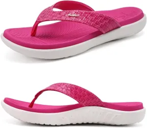 KuaiLu Womens Flip Flops Ladies Yoga Mat Comfortable Walking Thong Sandals With Plantar Fasciitis Arch Support Slip On Indoor Outdoor For Summer
