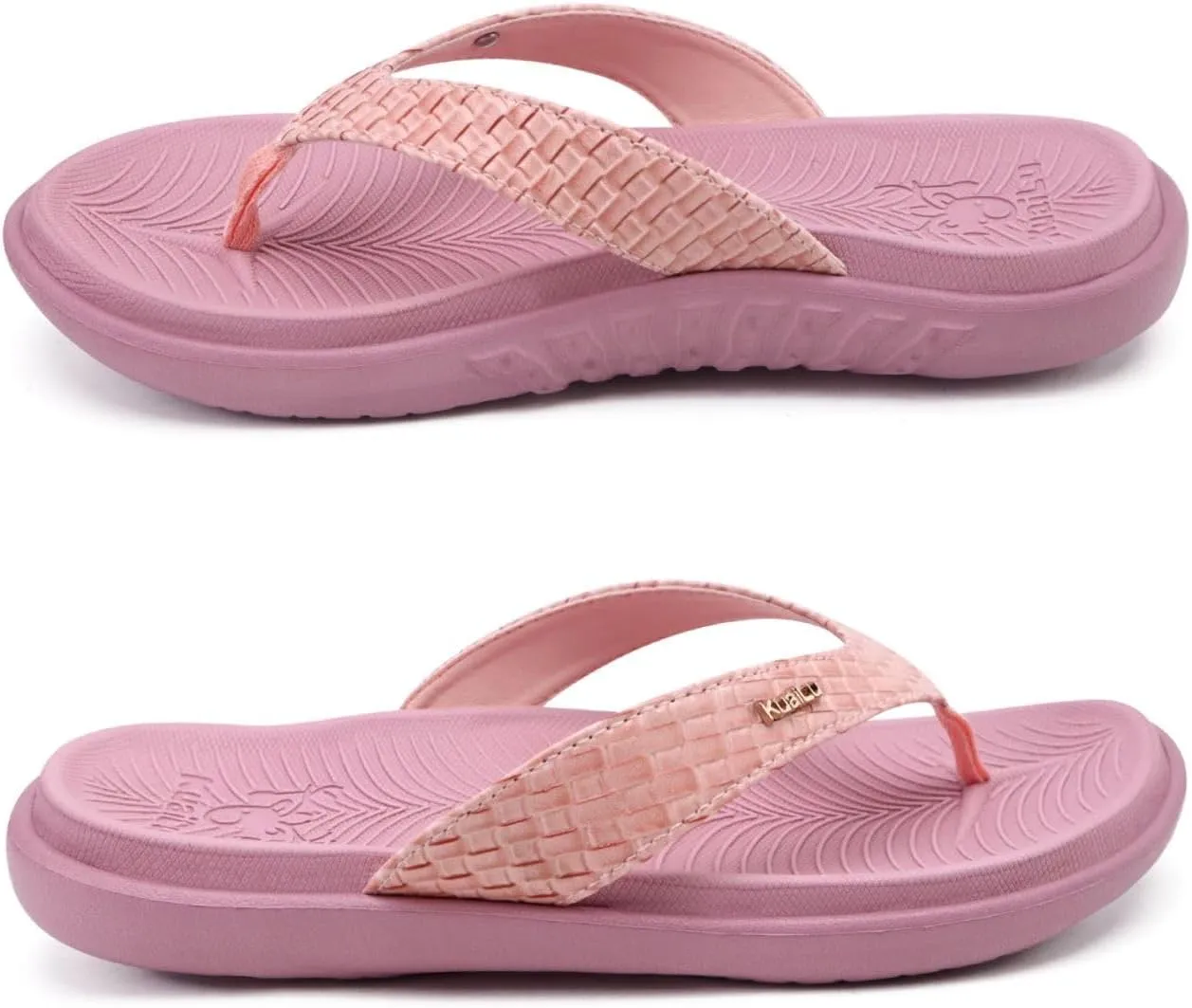 KuaiLu Womens Flip Flops Ladies Yoga Mat Comfortable Walking Thong Sandals With Plantar Fasciitis Arch Support Slip On Indoor Outdoor For Summer