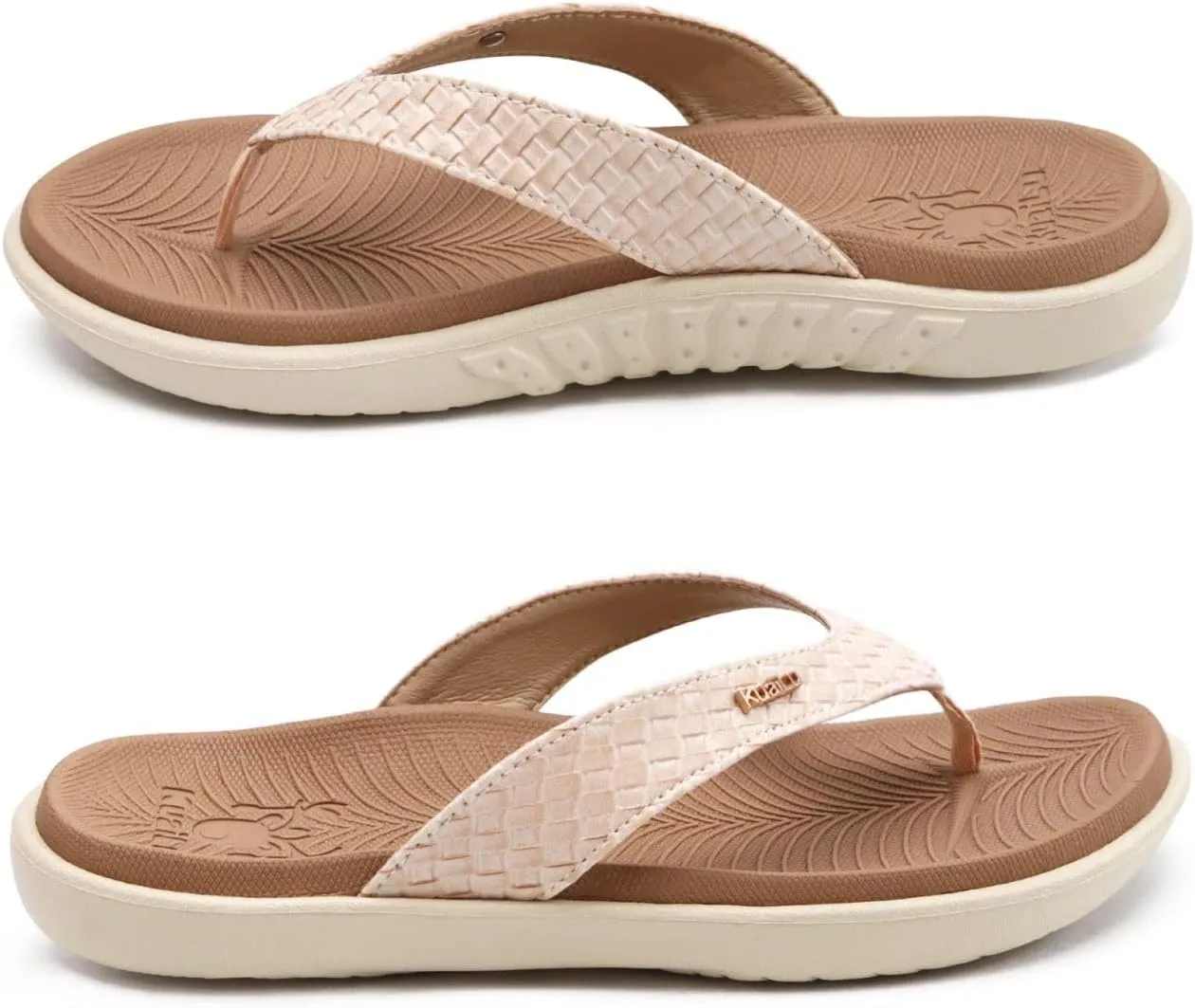 KuaiLu Womens Flip Flops Ladies Yoga Mat Comfortable Walking Thong Sandals With Plantar Fasciitis Arch Support Slip On Indoor Outdoor For Summer