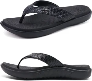 KuaiLu Womens Flip Flops Ladies Yoga Mat Comfortable Walking Thong Sandals With Plantar Fasciitis Arch Support Slip On Indoor Outdoor For Summer
