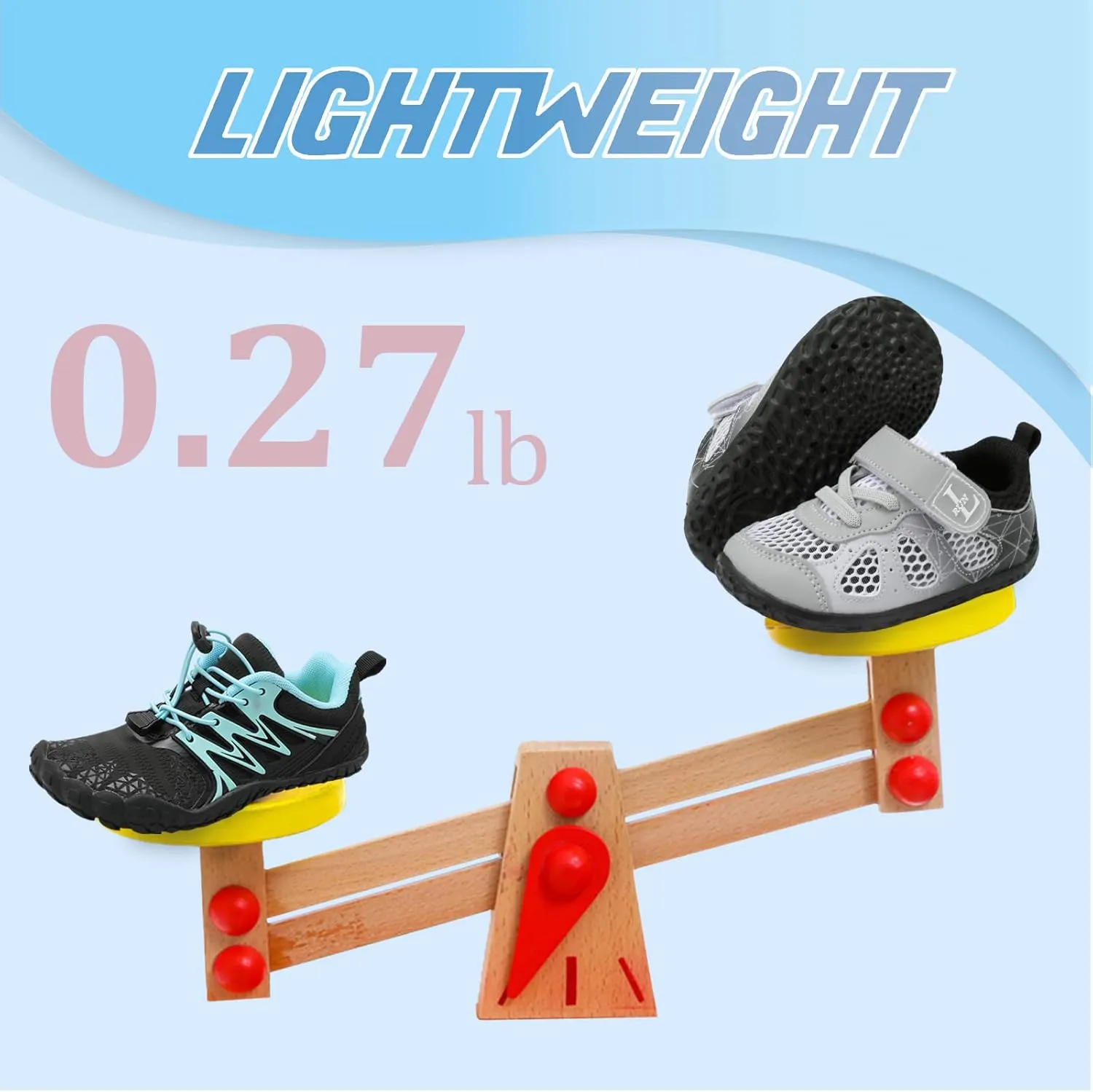 L-RUN Toddler Sneakers Boys Girls Barefoot Summer Walking Shoes Toddler Boy Tennis Shoes Mesh Lightweight
