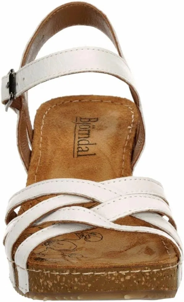 Lily - Women's Strappy Open Toe Gladiator Cork Low Wedge Sandals