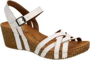 Lily - Women's Strappy Open Toe Gladiator Cork Low Wedge Sandals