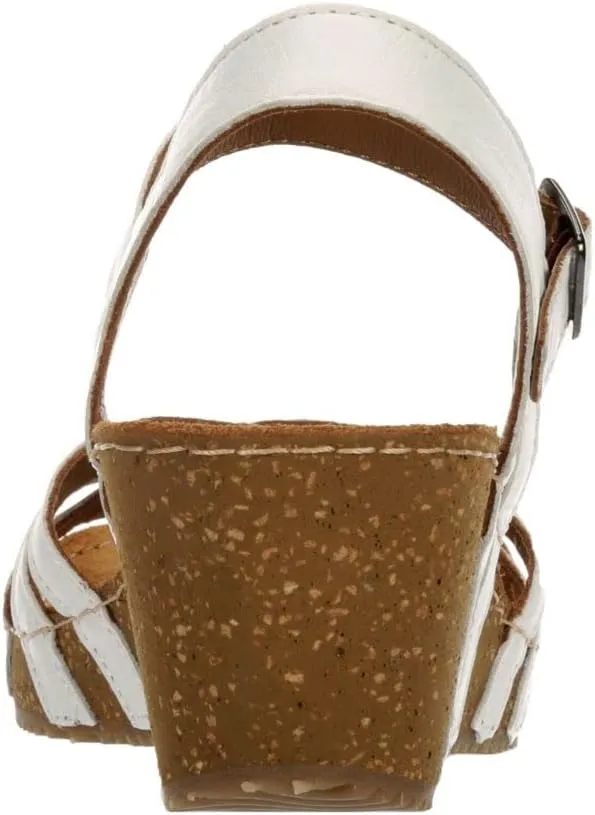 Lily - Women's Strappy Open Toe Gladiator Cork Low Wedge Sandals