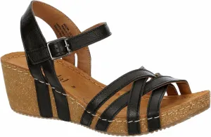 Lily - Women's Strappy Open Toe Gladiator Cork Low Wedge Sandals
