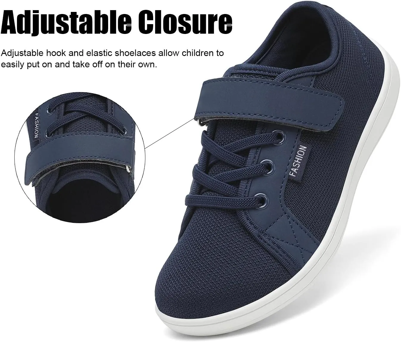 Little/Big Kids Barefoot Shoes Boys Breathable Walking Sneakers Girls Lightweight Wide Toe Box Shoes for Indoor Outdoor
