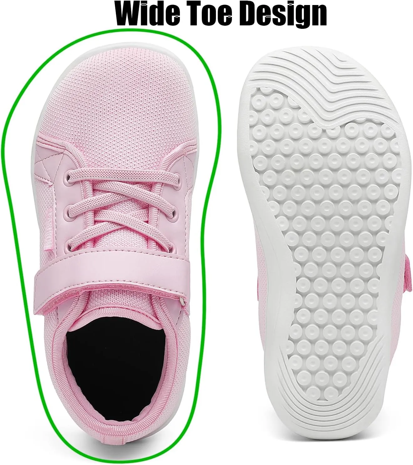 Little/Big Kids Barefoot Shoes Boys Breathable Walking Sneakers Girls Lightweight Wide Toe Box Shoes for Indoor Outdoor