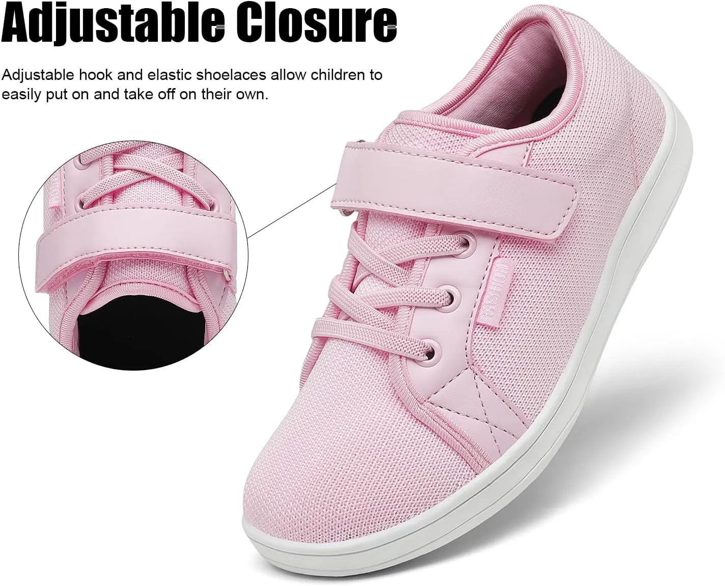 Little/Big Kids Barefoot Shoes Boys Breathable Walking Sneakers Girls Lightweight Wide Toe Box Shoes for Indoor Outdoor