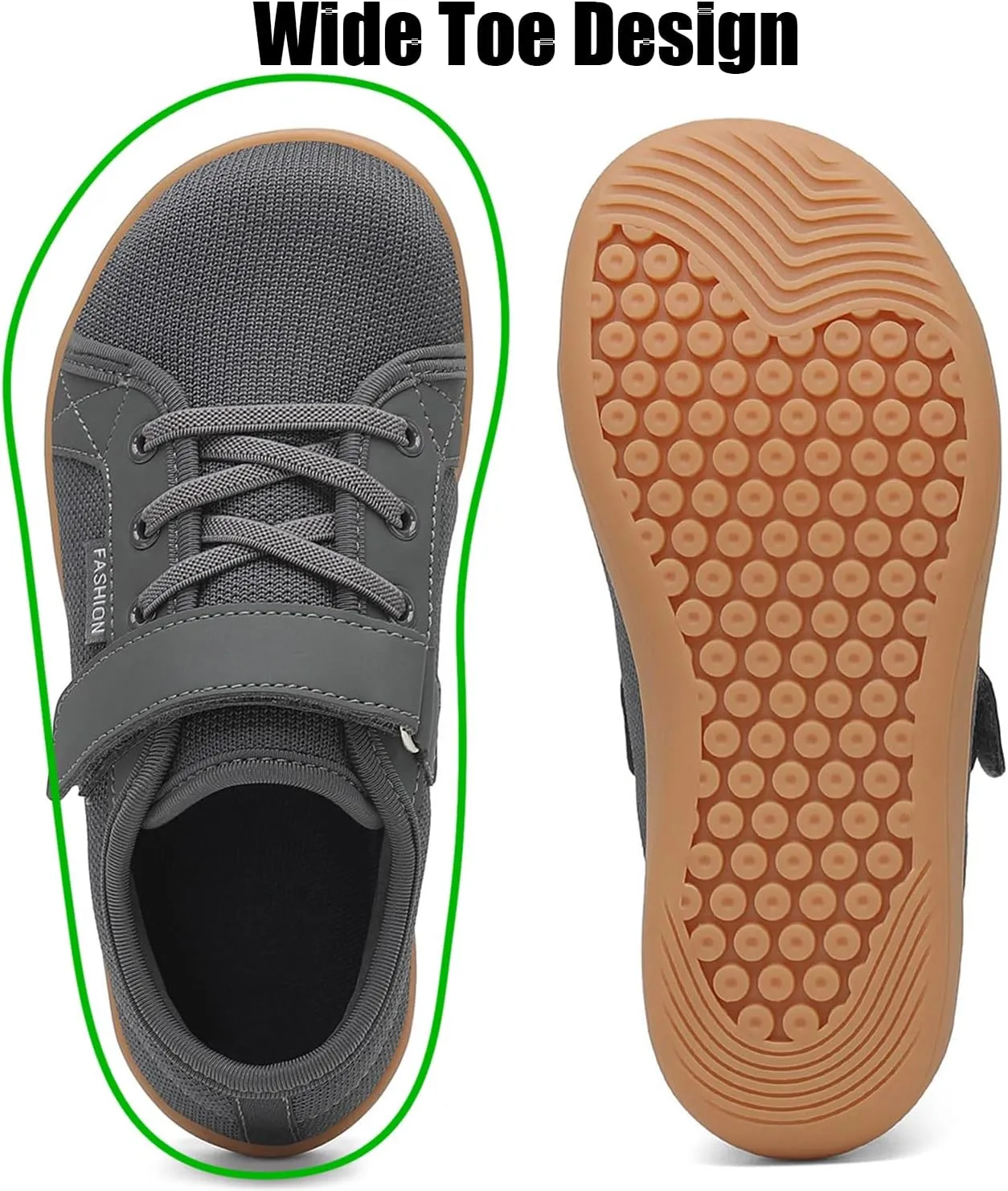 Little/Big Kids Barefoot Shoes Boys Breathable Walking Sneakers Girls Lightweight Wide Toe Box Shoes for Indoor Outdoor