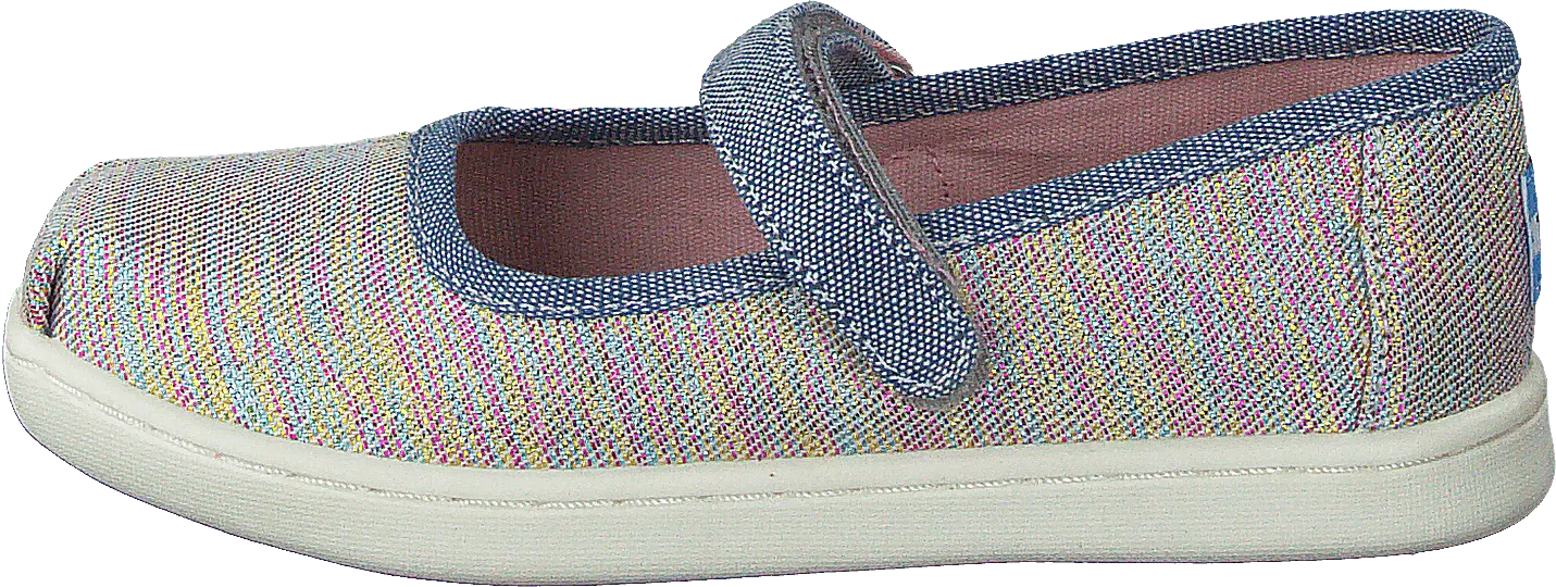 Mary Jane Tiny Pink Multi Twill Glimmer