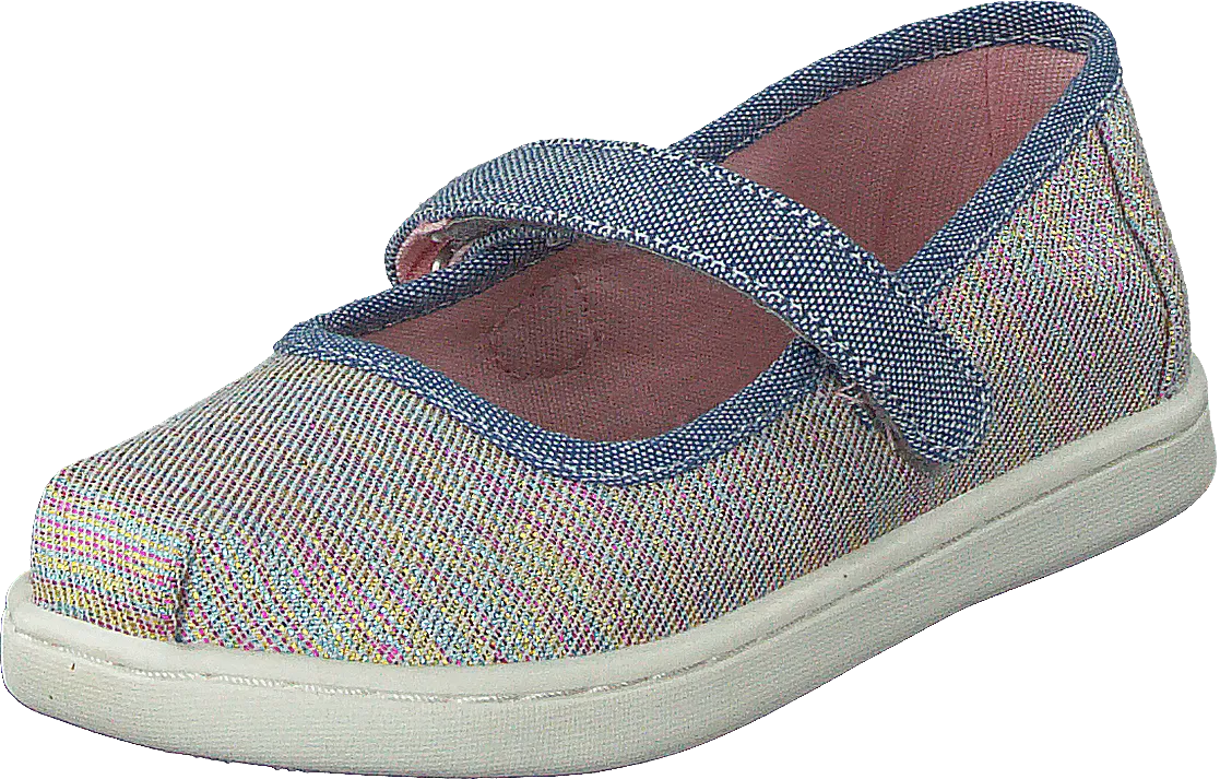 Mary Jane Tiny Pink Multi Twill Glimmer