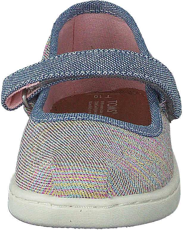 Mary Jane Tiny Pink Multi Twill Glimmer
