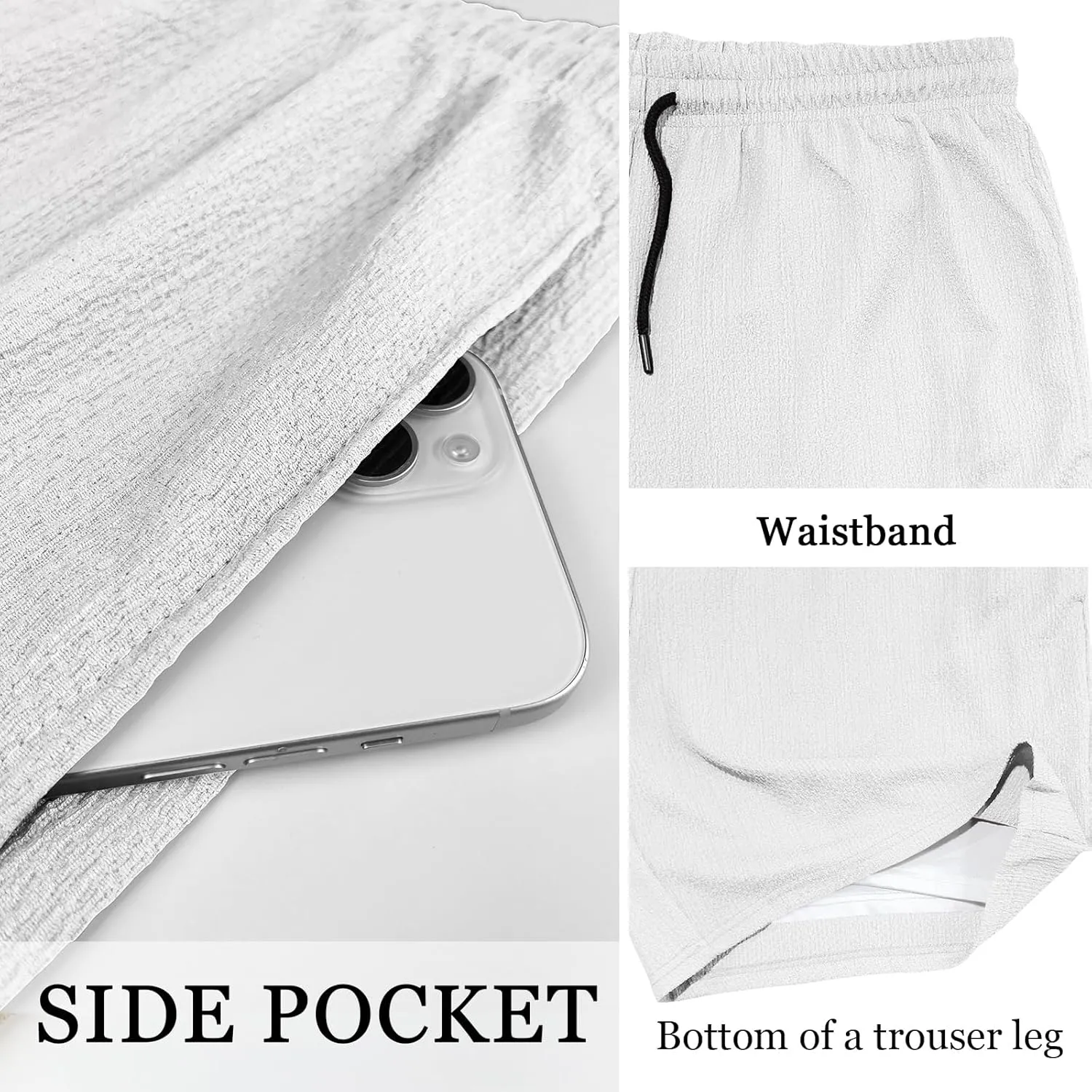 Men's 2-Pack Double Layer Running Shorts, Breathable Workout Gym Training Athletic Jogger Shorts with Phone Pockets‌