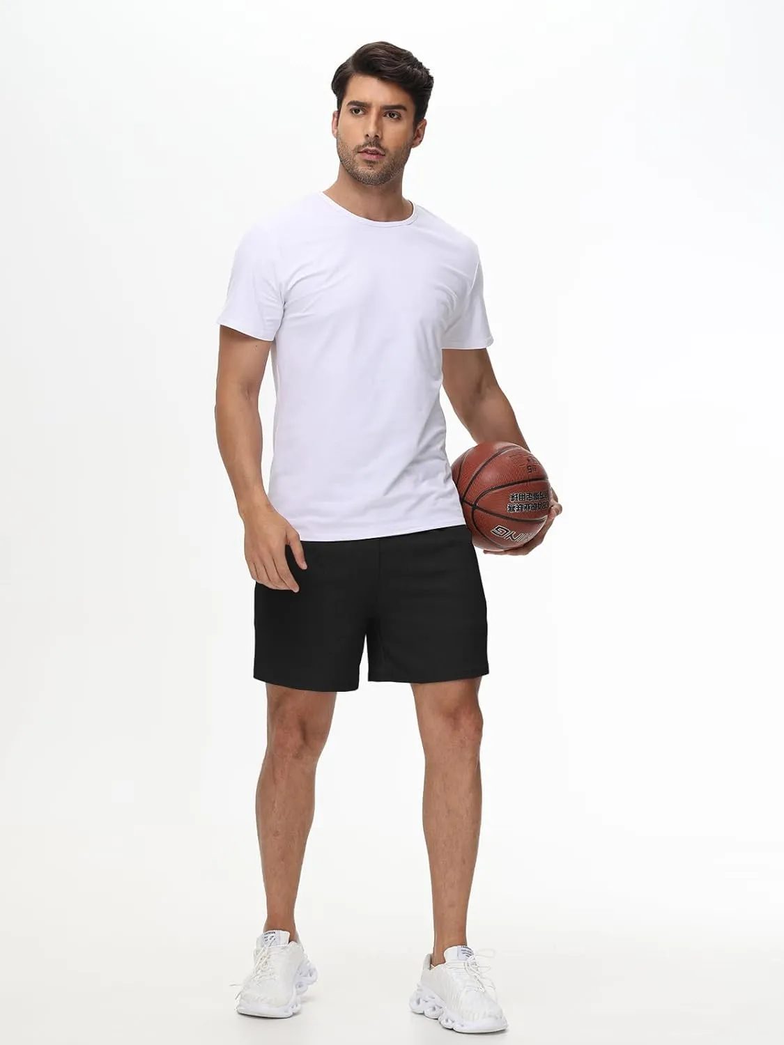 Men's 2-Pack Double Layer Running Shorts, Breathable Workout Gym Training Athletic Jogger Shorts with Phone Pockets‌