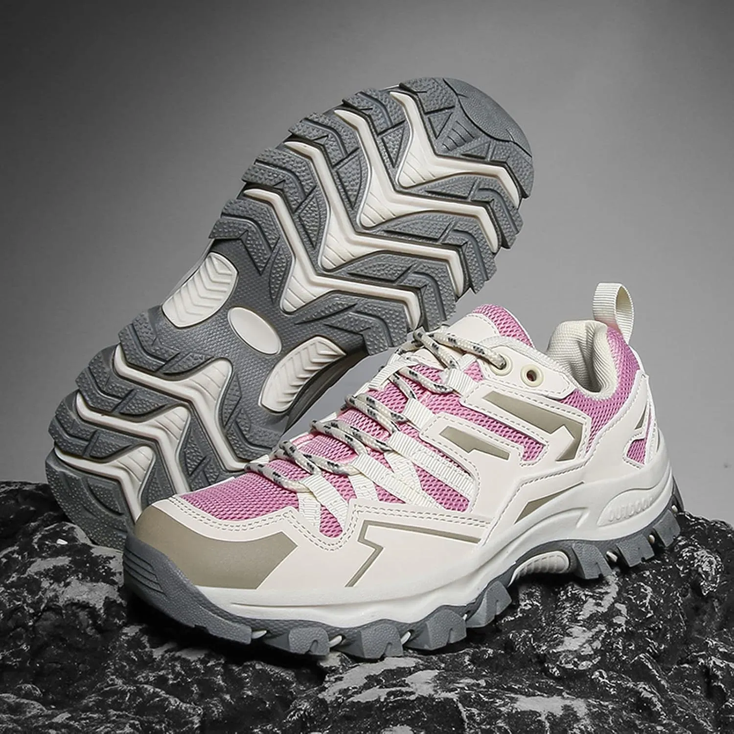 Men's Hiking Shoes Low-Top Walking Sneakers for Women Outdoor Lightweight Trail Shoes Anti-slip