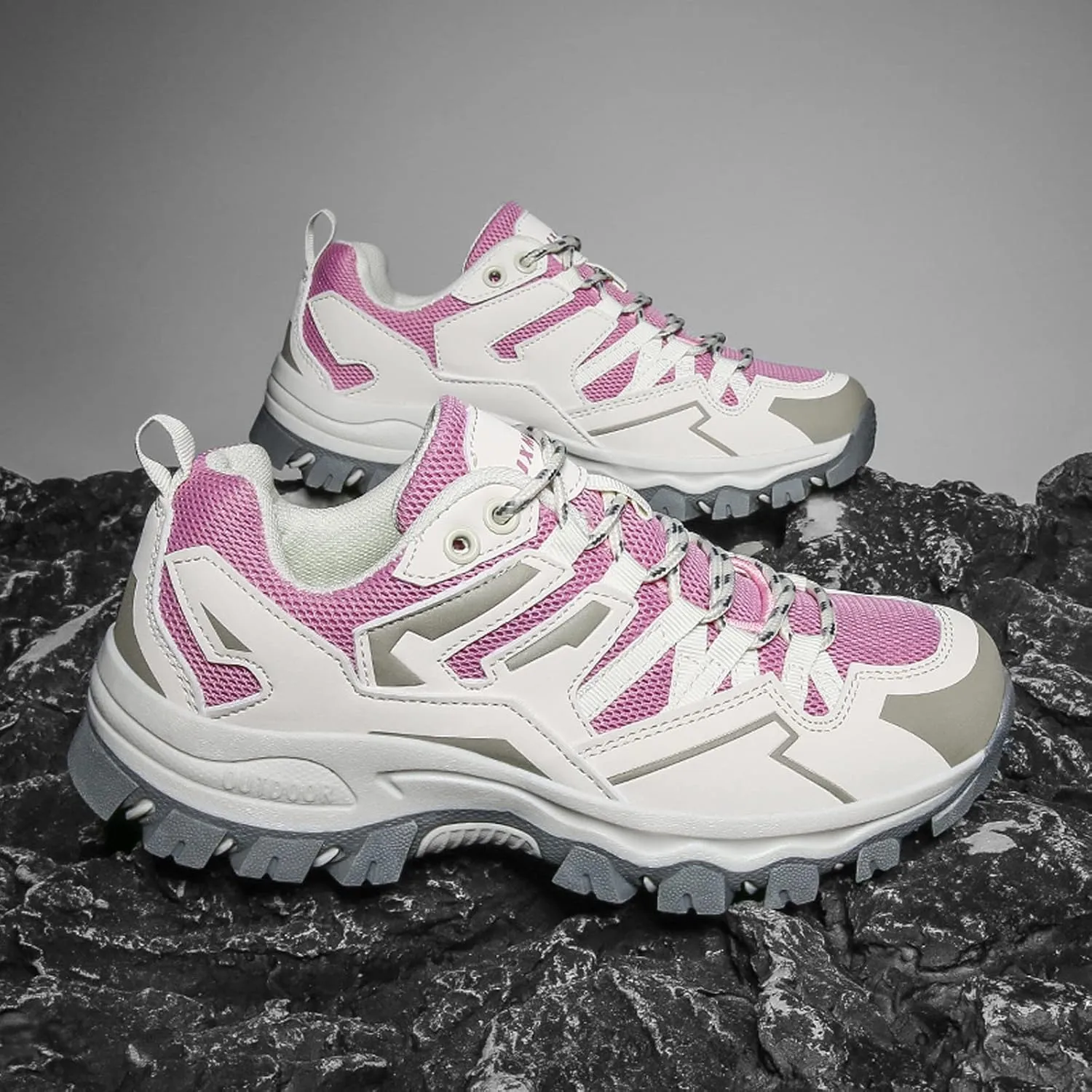 Men's Hiking Shoes Low-Top Walking Sneakers for Women Outdoor Lightweight Trail Shoes Anti-slip