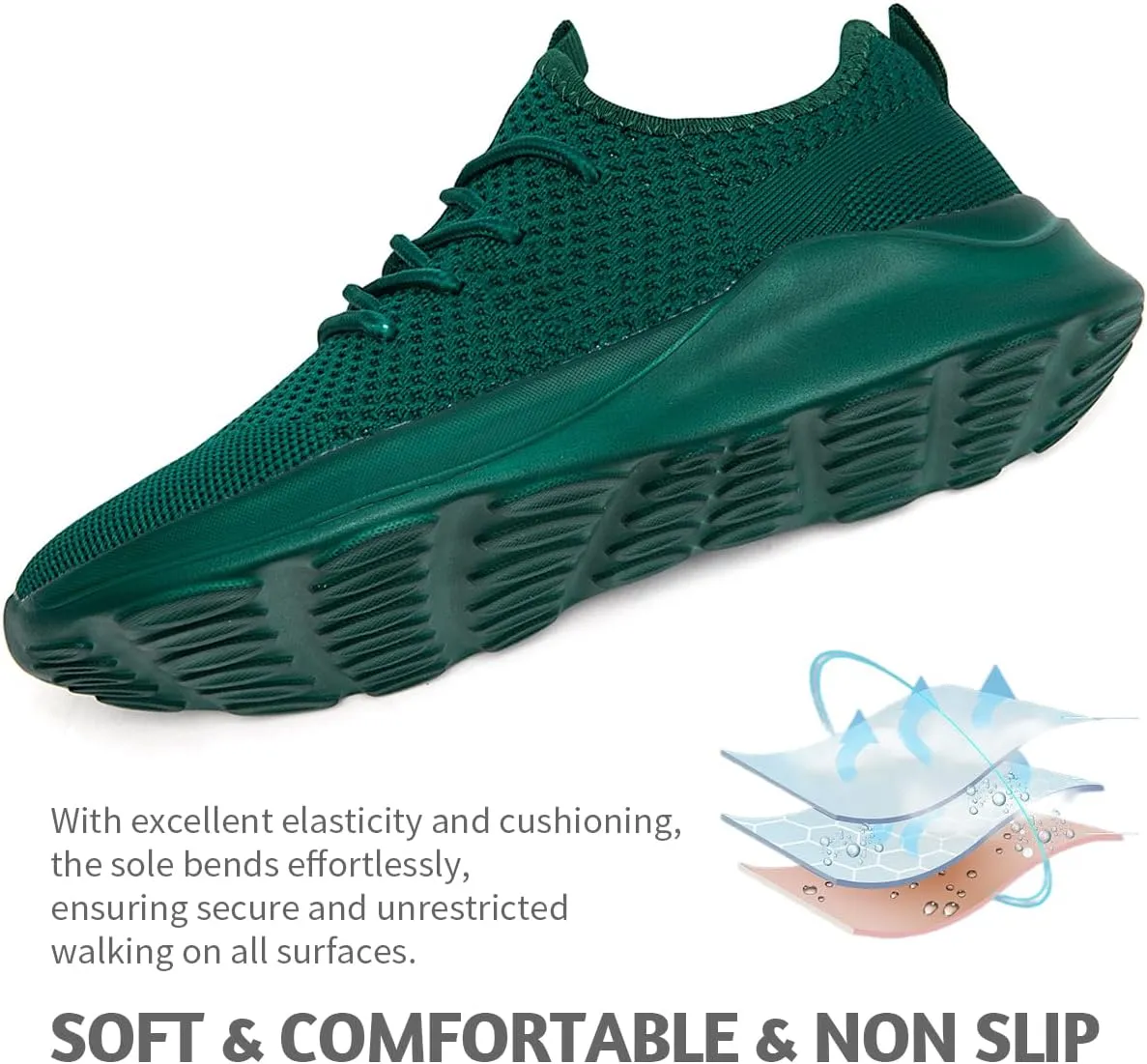 Men's Running Walking Shoes Sneakers Tennis Fitness Athletic Shoes Non Slip On Sports Casual Workout Shoe Lightweight Comfortable Gym Fashion Breathable Mesh Trainer