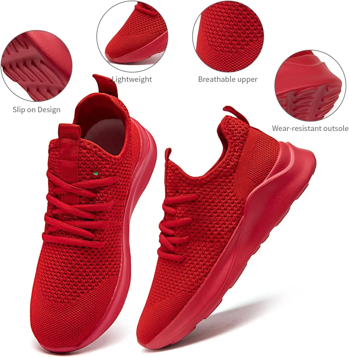 Men's Running Walking Shoes Sneakers Tennis Fitness Athletic Shoes Non Slip On Sports Casual Workout Shoe Lightweight Comfortable Gym Fashion Breathable Mesh Trainer