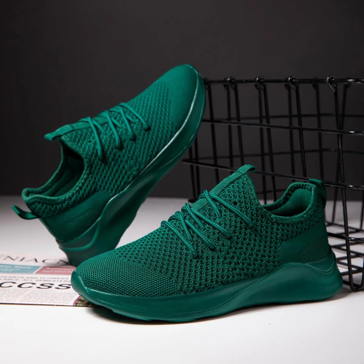 Men's Running Walking Shoes Sneakers Tennis Fitness Athletic Shoes Non Slip On Sports Casual Workout Shoe Lightweight Comfortable Gym Fashion Breathable Mesh Trainer