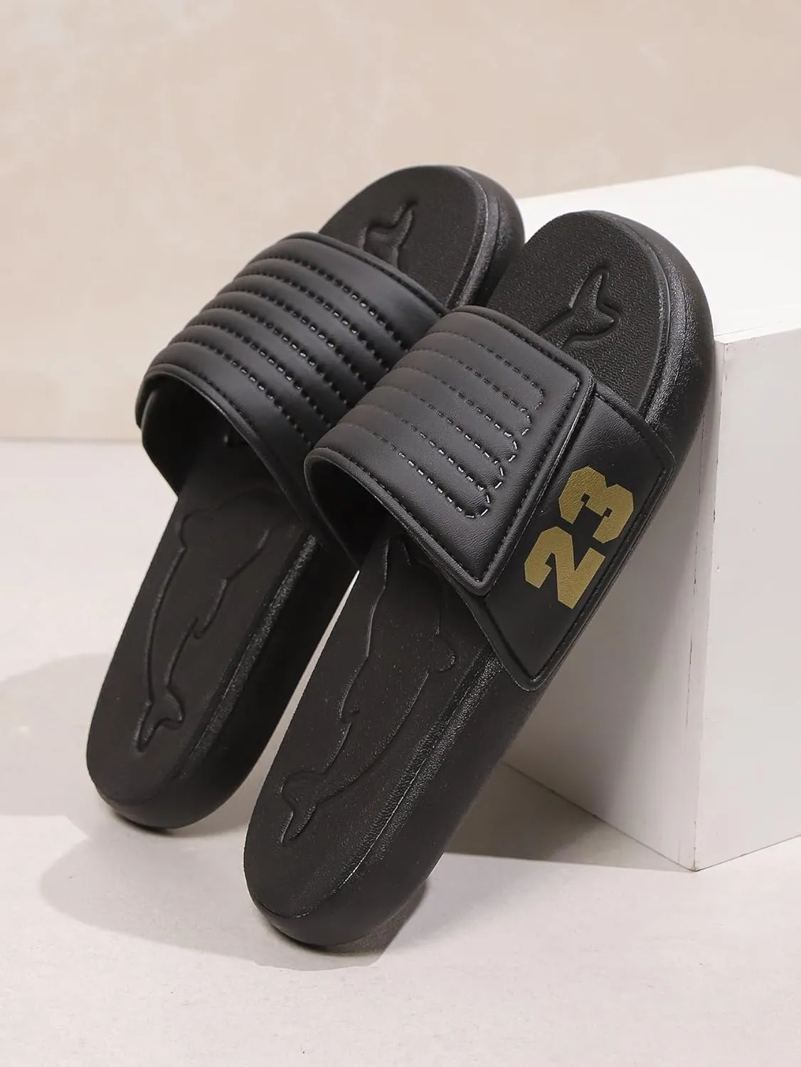 Men's Sport Slide Sandals, Flexible Midsole, Casual Beach Slides