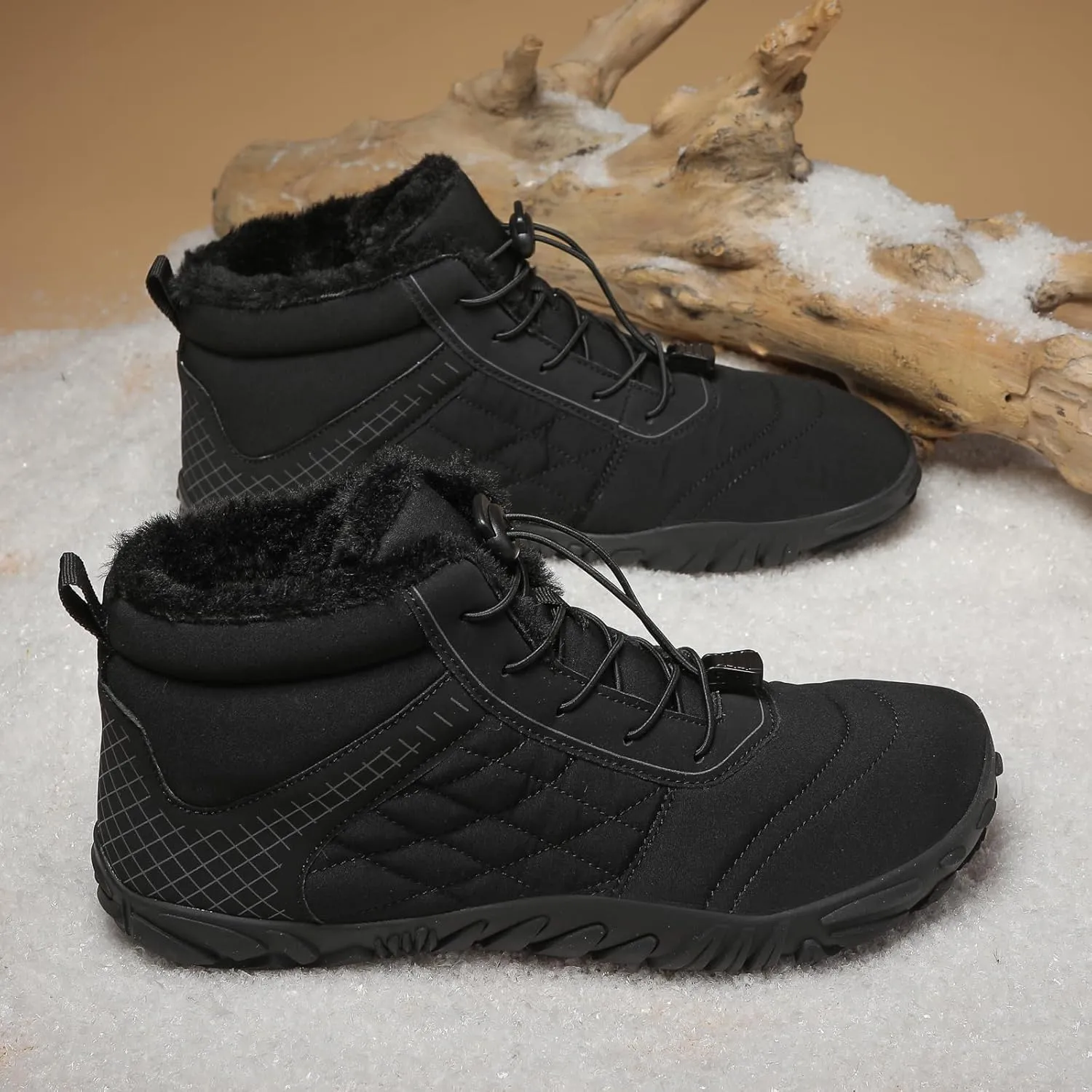 Mens Wide Shoes Toe Box Winter Cross Trainer Minimalist Anti Skid Shoes for Women Cotton Boots Sneakers Outdoor Ankle Boots Brown Black Green White