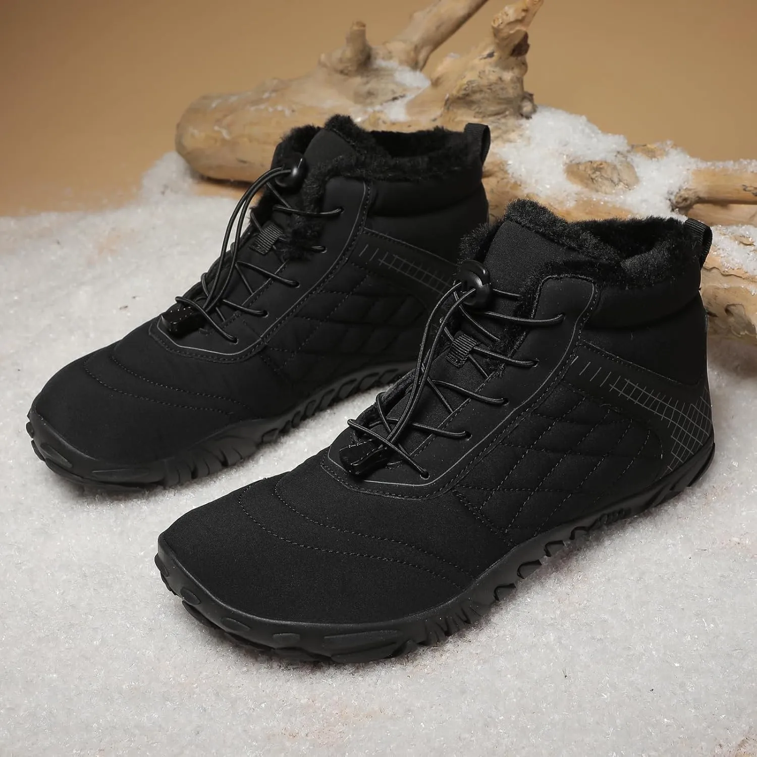 Mens Wide Shoes Toe Box Winter Cross Trainer Minimalist Anti Skid Shoes for Women Cotton Boots Sneakers Outdoor Ankle Boots Brown Black Green White