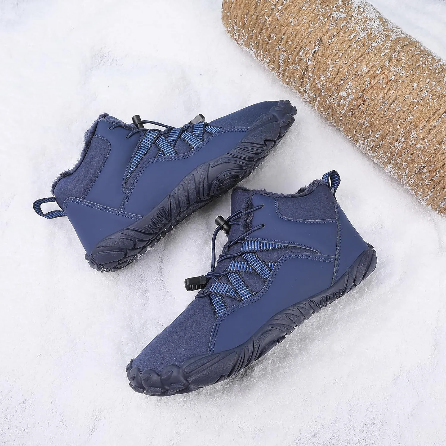 Mens Womens Barefoot Minimalist Shoes Winter Boots Zero Drop Sole Trail Running Sneakers Snow Wide Toe Box Barefoot Boots Unisex