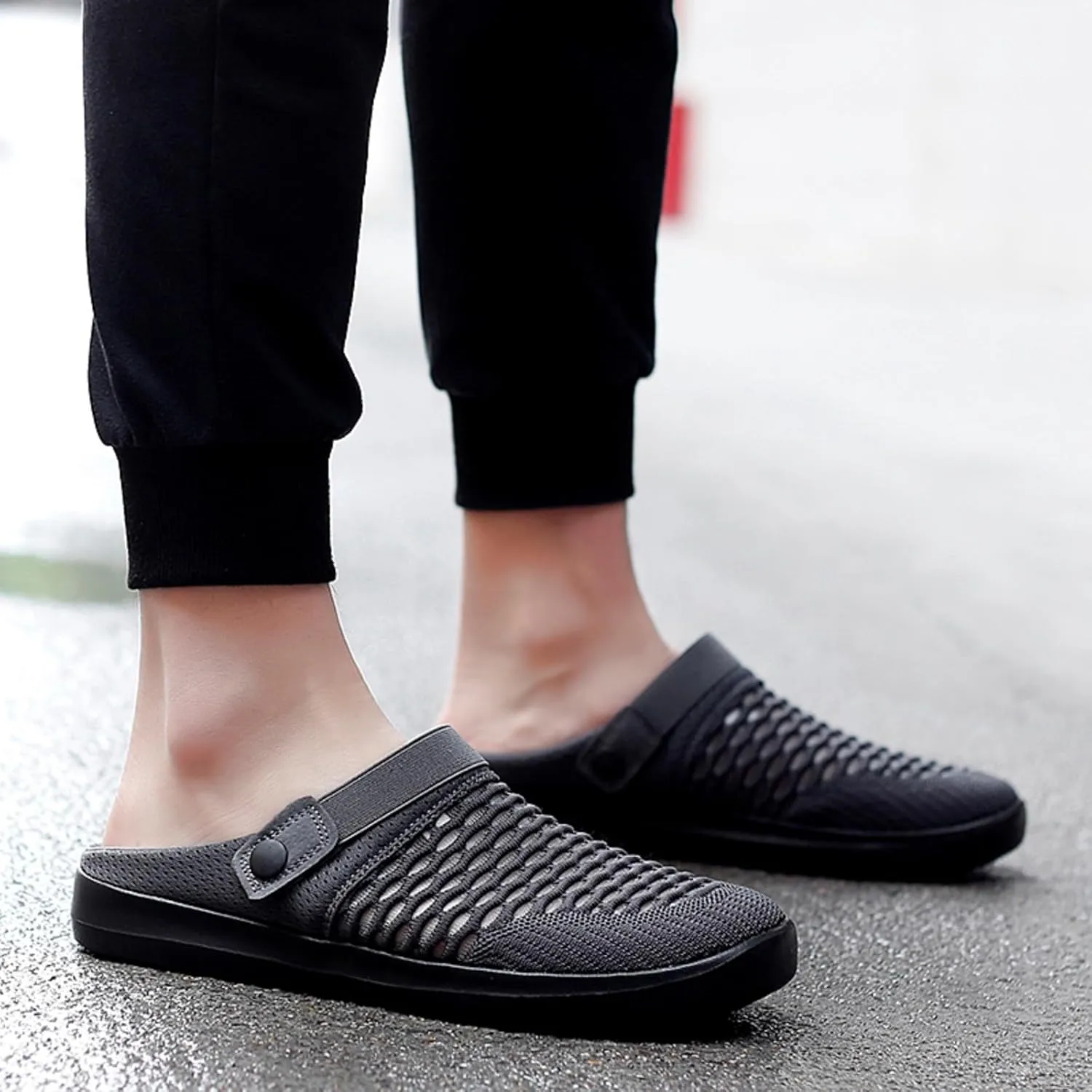Men's Women's Clogs Garden Shoes Slip On Sandals Breathable Mesh Slingback Slippers Summer Orthopedic Lightweight Athletic Yoga Mat Shoes Indoor Outdoor for Summer