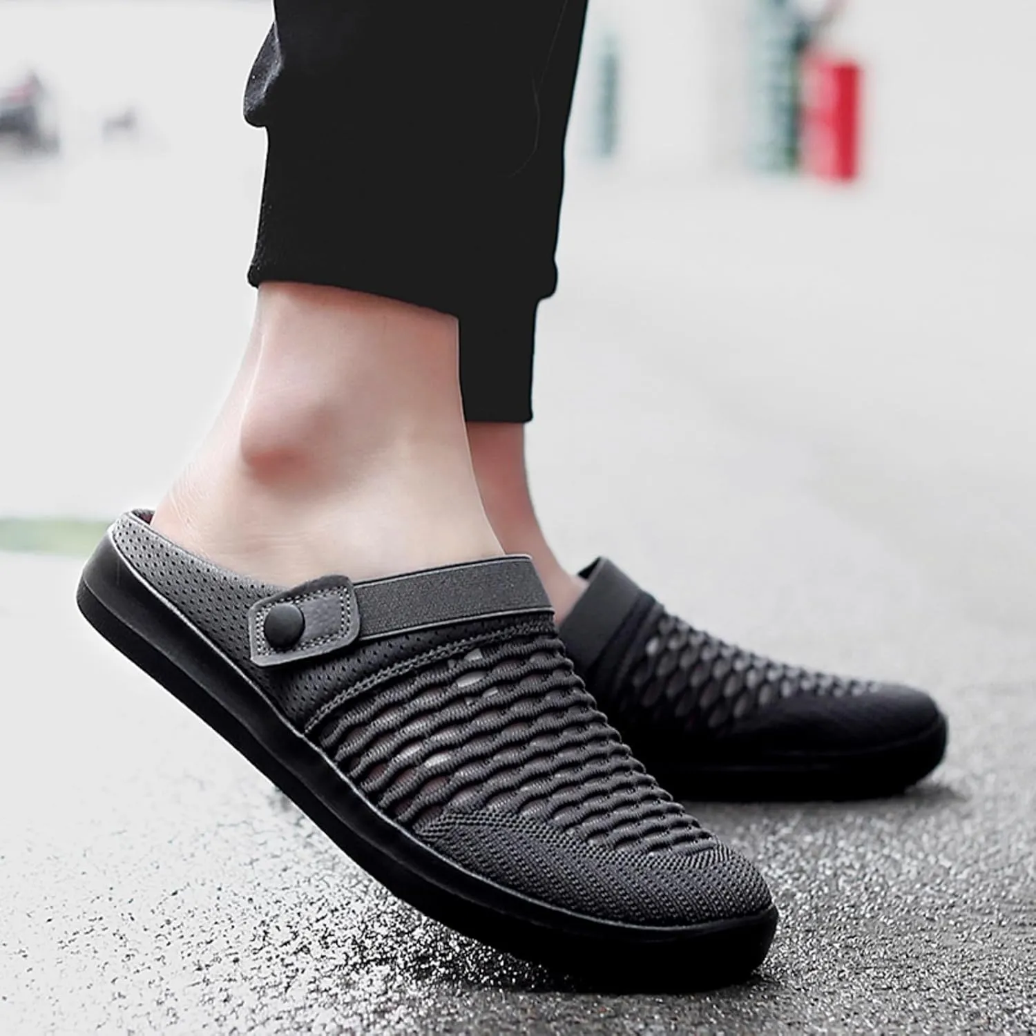 Men's Women's Clogs Garden Shoes Slip On Sandals Breathable Mesh Slingback Slippers Summer Orthopedic Lightweight Athletic Yoga Mat Shoes Indoor Outdoor for Summer