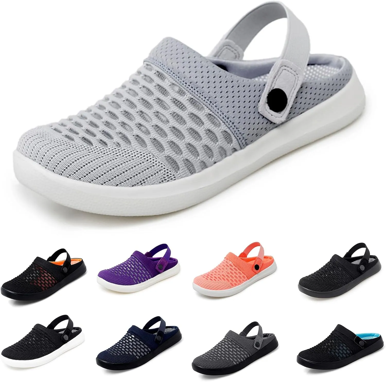 Men's Women's Clogs Garden Shoes Slip On Sandals Breathable Mesh Slingback Slippers Summer Orthopedic Lightweight Athletic Yoga Mat Shoes Indoor Outdoor for Summer