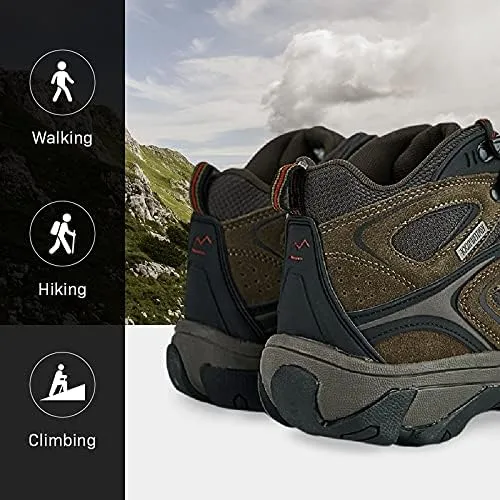 Mt. Logan II Hiking Boots Men - Suede Waterproof Trekking Shoes