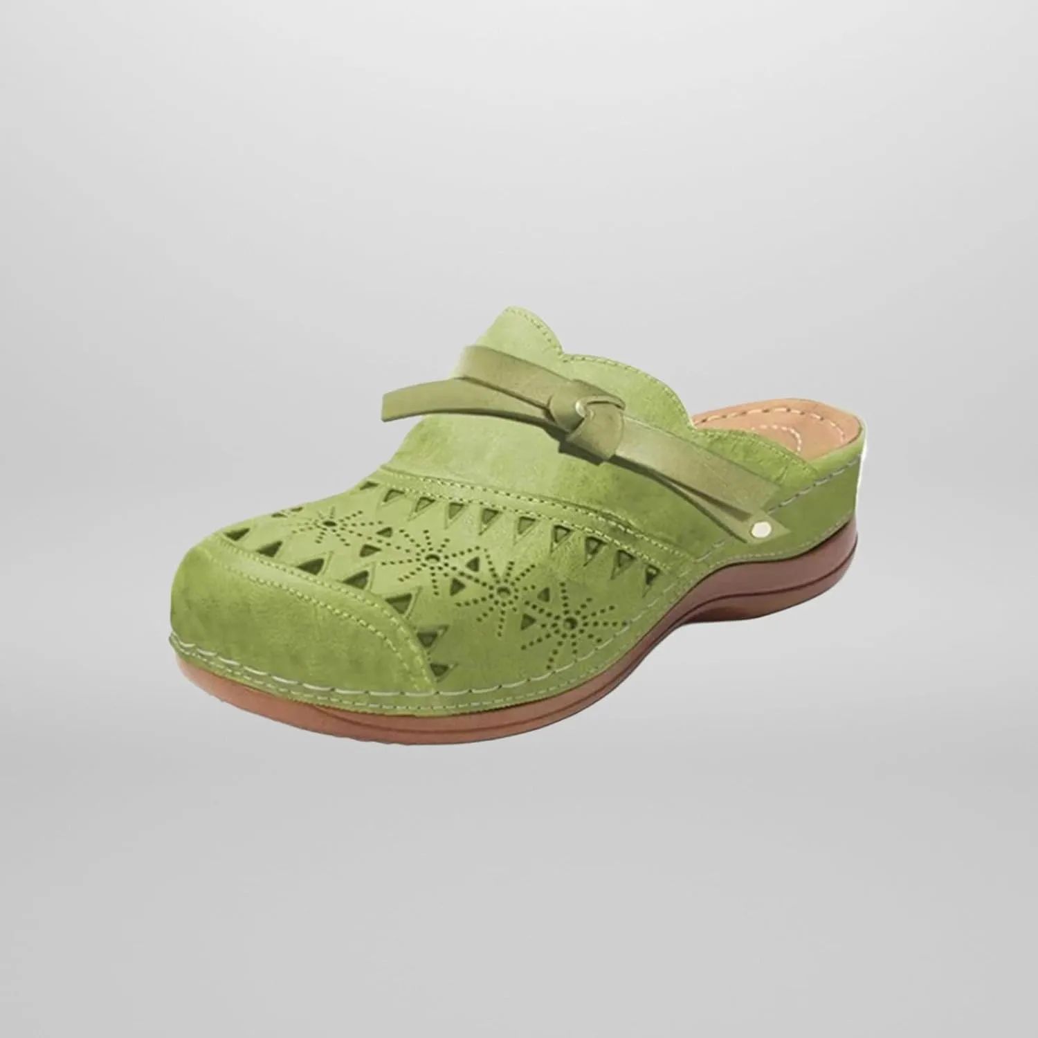 Mules for Women Hollow Out Closed Toe Slip On Slippers Comfort Orthopedic Sandals Arch Support Outdoor Beach Slippers Breathable Backless Walking Sandals Summer Platform Sandal