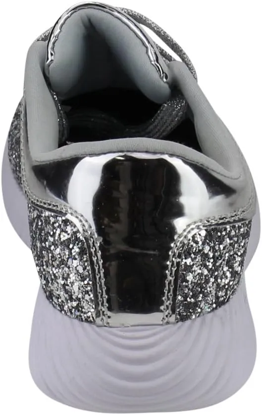 Nature Breeze Rosemarie-01 Womens Metallic Sparkling Bling Glitter Bomb Fashion Sneaker