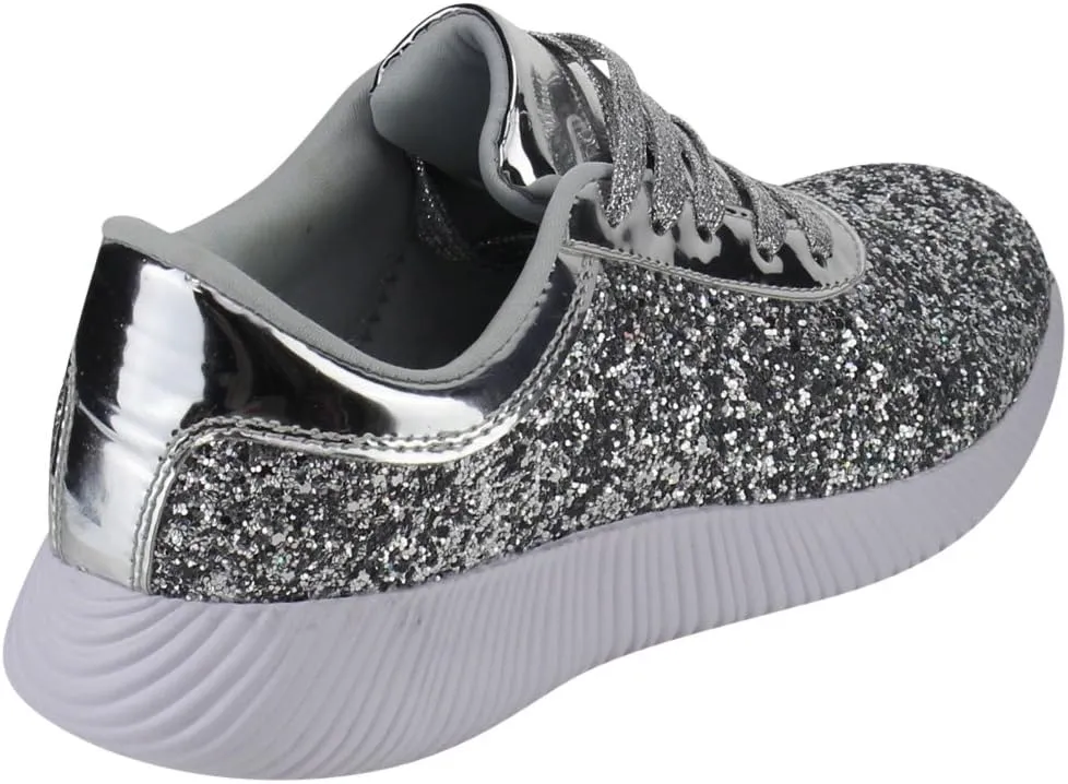 Nature Breeze Rosemarie-01 Womens Metallic Sparkling Bling Glitter Bomb Fashion Sneaker